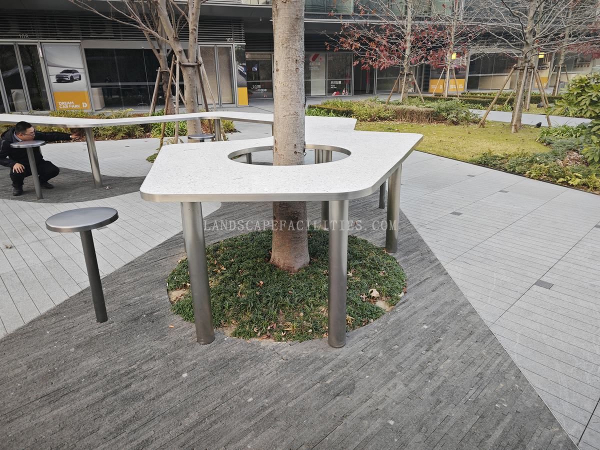 An outdoor bar counter with 